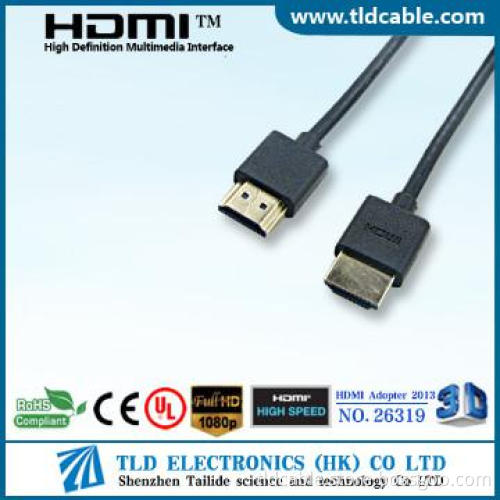 Black PVC Molding Thin Cable With Ethernet